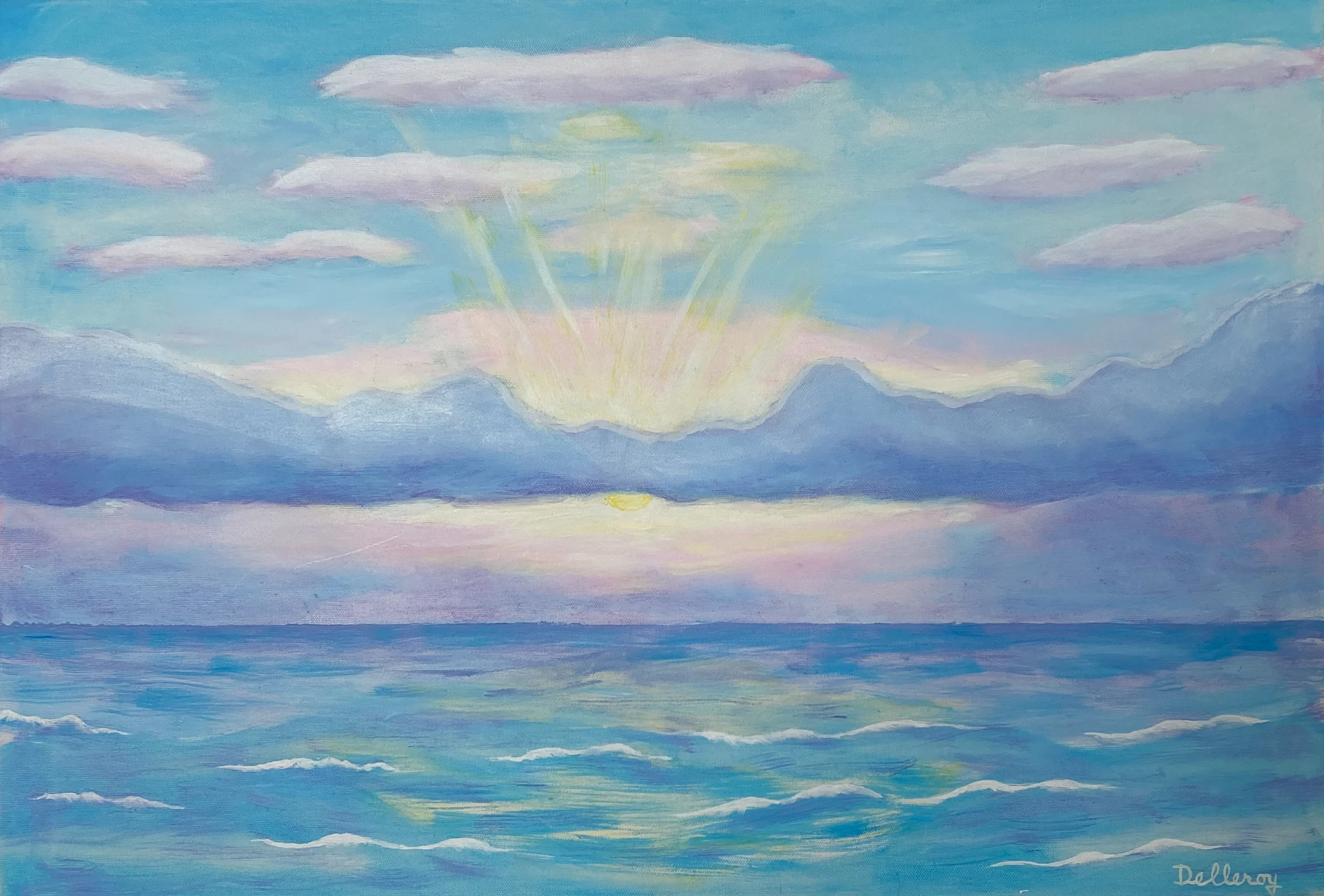 Rayons de Soleil au Coucher sur la Côte Fleurie Rayons de Soleil au Coucher sur la Côte Fleurie (h50 x 73)