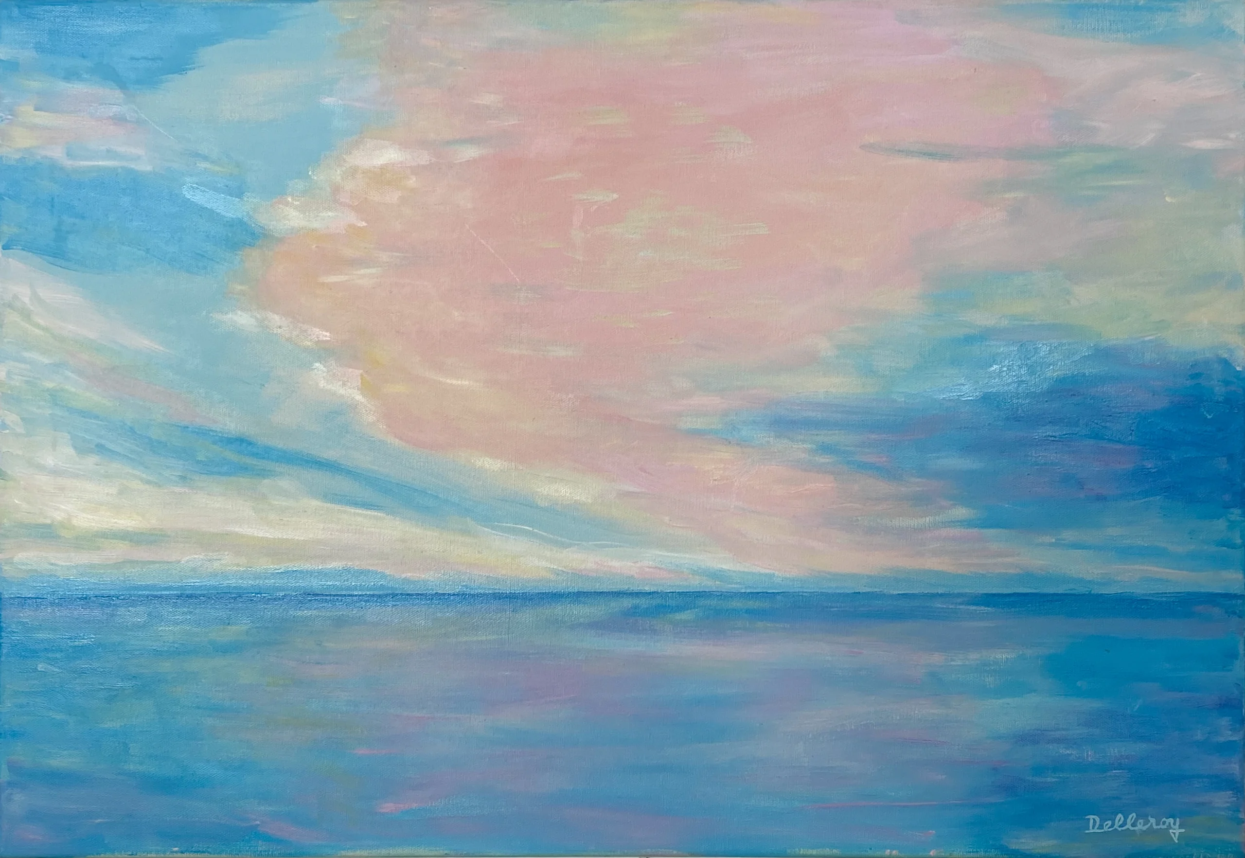 Coucher de Soleil Rose sur la Côte Fleurie Coucher de Soleil Rose sur la Côte Fleurie (h50 x 73)