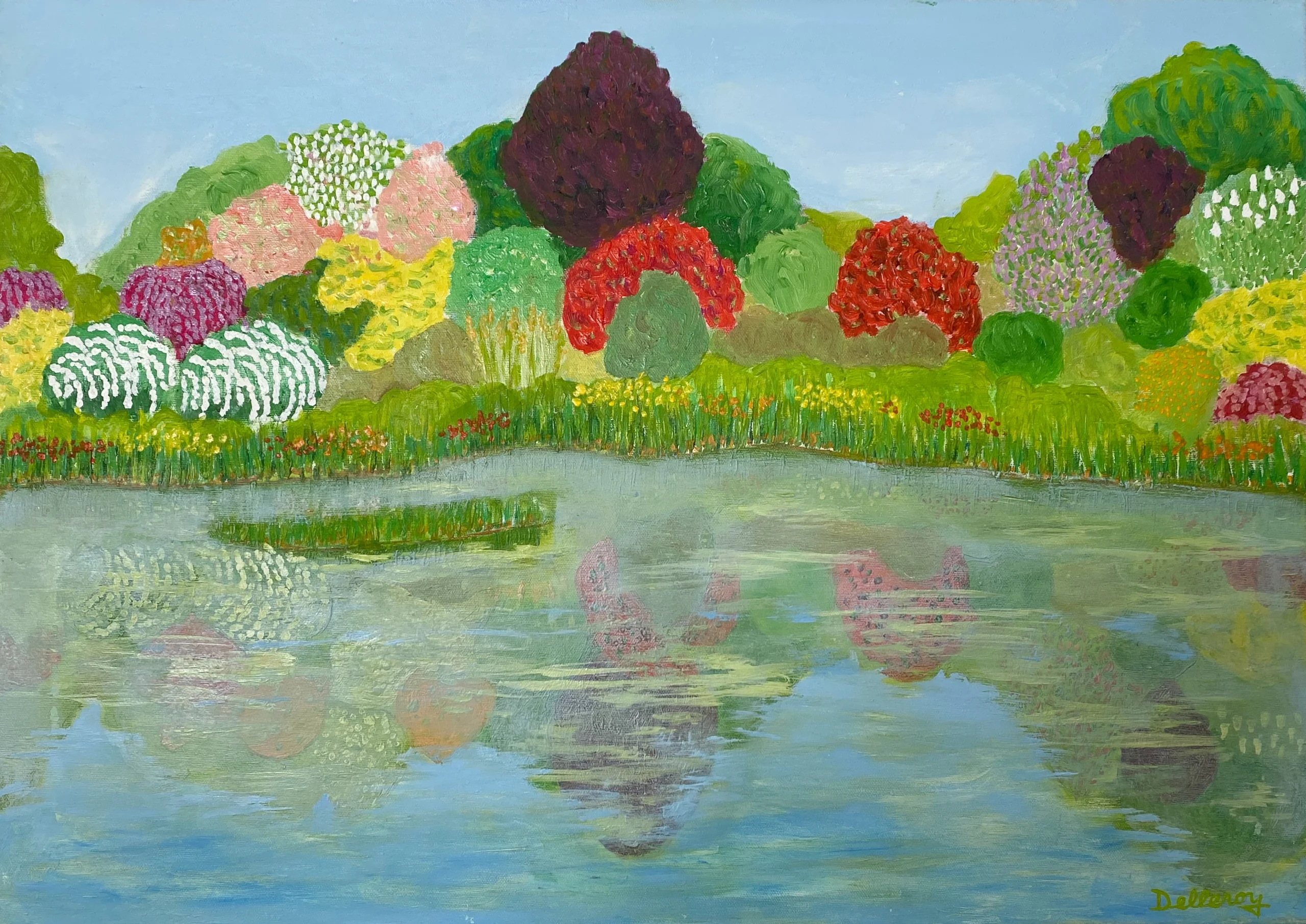 GIVERNY en Mai - Reflets Multicolores GIVERNY en Mai - Reflets Multicolores (h50 x 70)