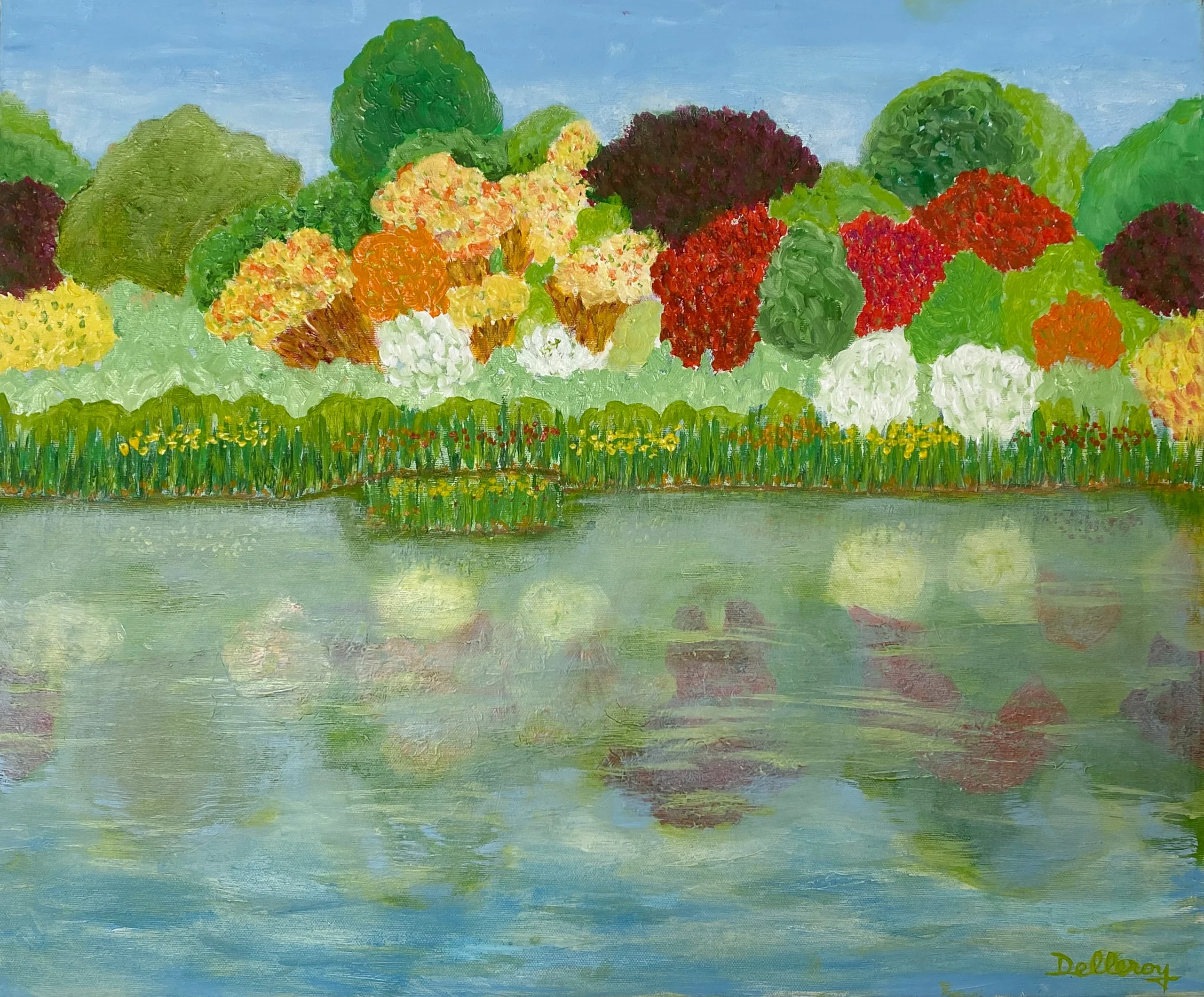 GIVERNY en Mai - L'étang aux Azalées GIVERNY en Mai - L'étang aux Azalées (h50 x 60)