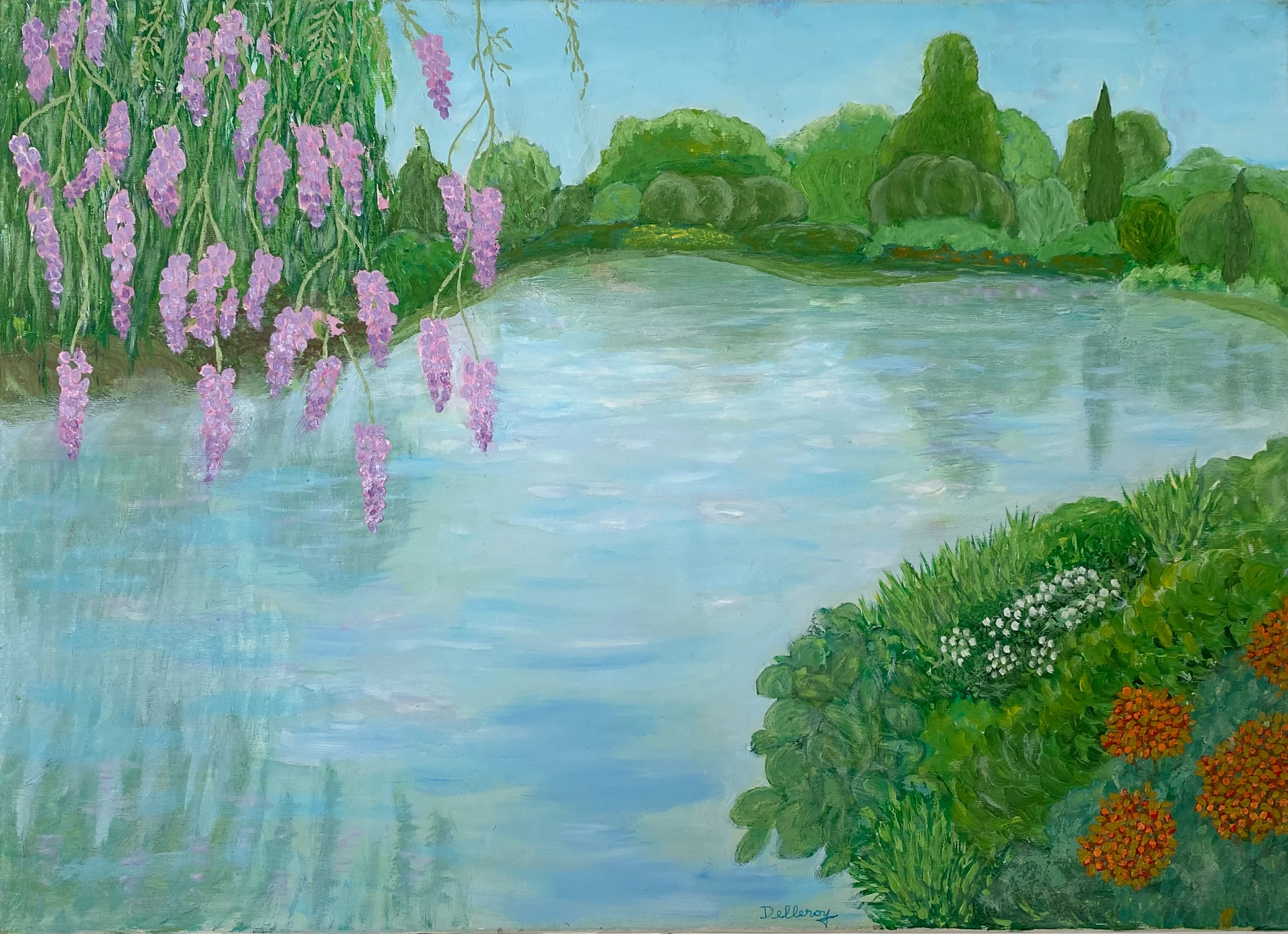 GIVERNY en Mai - L'Étang aux Glycines GIVERNY en Mai - L'Étang aux Glycines (h50 x 70)
