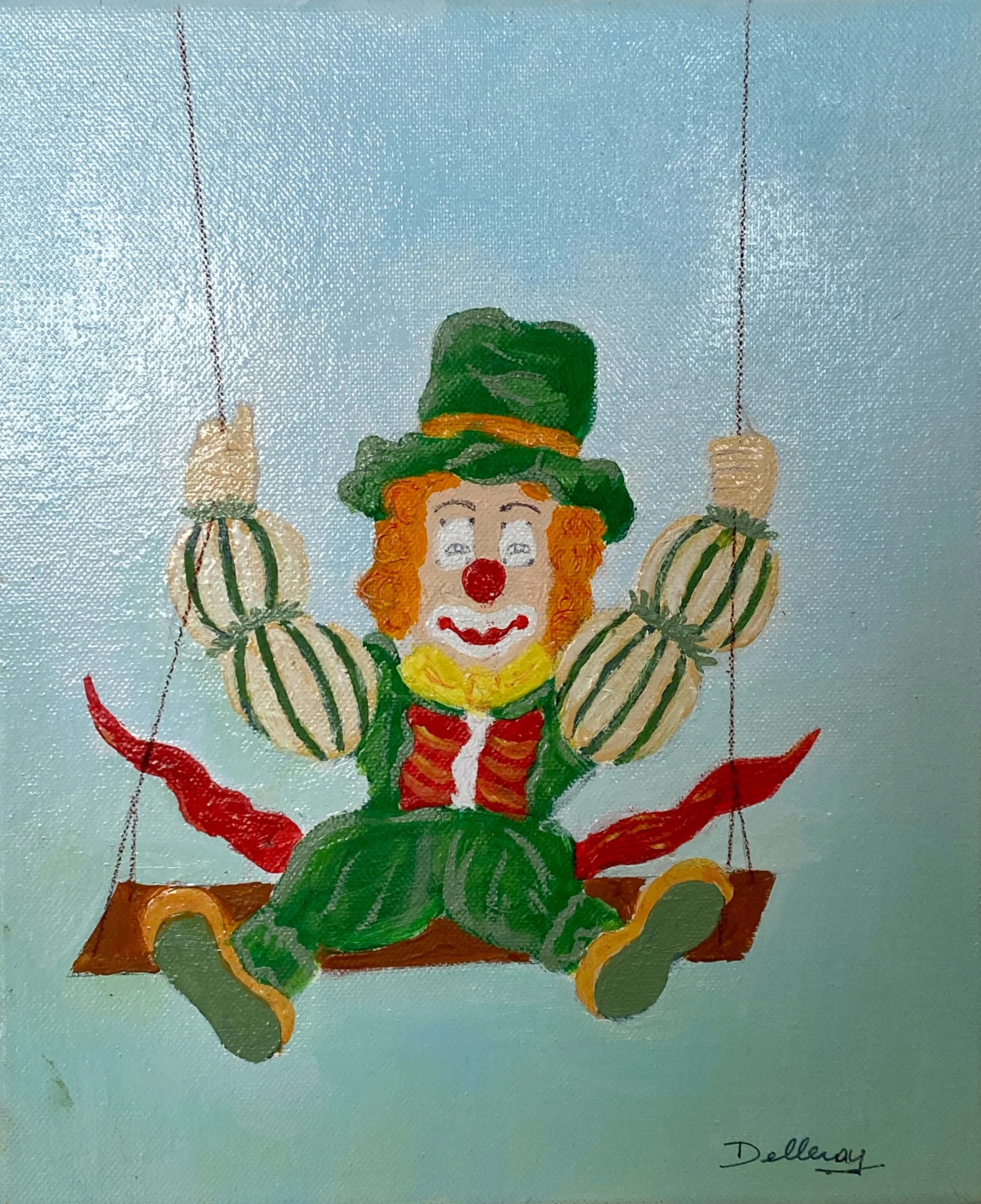 Clown Jouant à la Balançoire Clown Jouant à la Balançoire (h30 x 25)